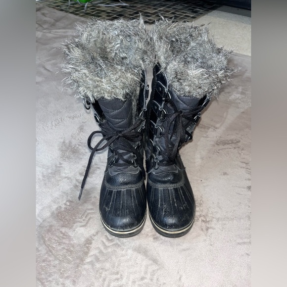 Sorel Tofino II winter boots waterproof black faux fur fleece lining size 9 - Picture 3 of 8